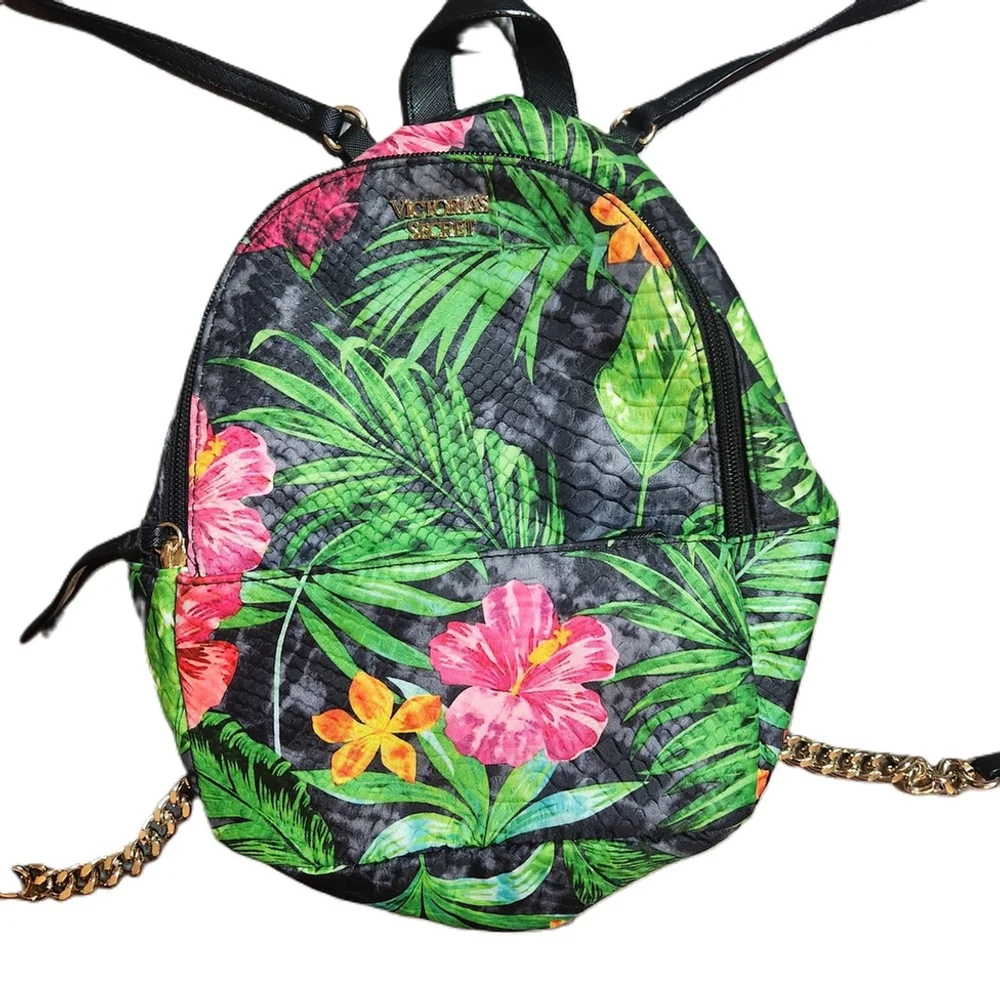 Victoria's Secret Multicolor Tropical Floral Mini Backpack OS